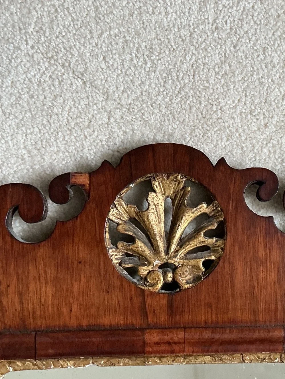 Rare George I Walnut Mirror with Brass Candler Holder